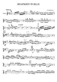 Gerschwin - Rhapsody in the blues style for violin - Instrument part - First page